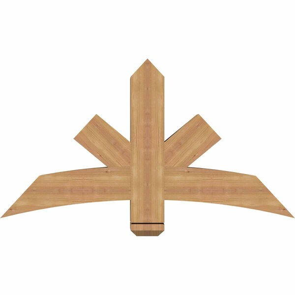Ekena Millwork Alberta Smooth Timber Gable Bracket, Western Red Cedar, 48"W x 26"H x 5 1/2"D x 5 1/2"F, 13/12 Pitch GBW048X26X0606ALB00SWR - main